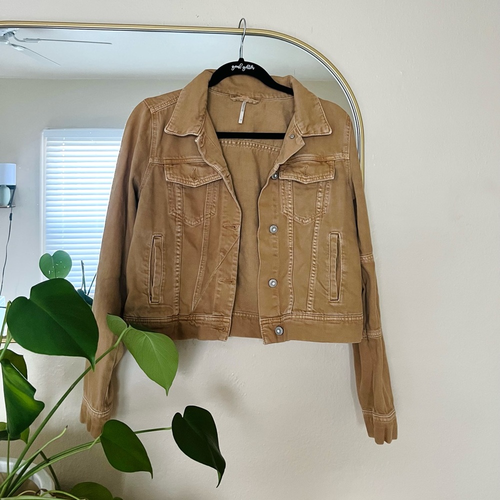 Free people camel jean jacket